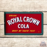 Drink Royal Crown Cola Metal Flange Sign TAC 8.5