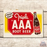 NOS Triple A Root Beer Embossed Tin Sign TAC 9