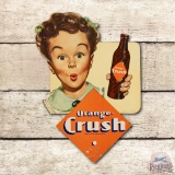 Orange-Crush Woman & Bottle Cardboard Sign TAC 7.25