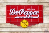 Drink Dr. Pepper Good For Life 10-2-4 Porcelain Sign TAC 8.9