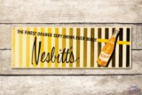 1958 Nesbitt's w/ Bottle Embossed Metal Sign TAC 9
