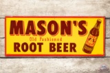 Mason Old Fashioned Root Beer & Bottle Metal Sign TAC 8.75