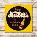 Enjoy Nesbitt's w/ Bottle Embossed Metal Sign TAC 9