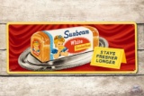 1960 Sunbeam Enriched Bread w/ Logo Metal Sign TAC 9