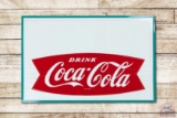 Drink Coca-Cola in Fishtail Logo w/ Privilege Panel Metal Sign TAC 9.25