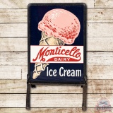 Monticello Dairy Ice Cream Metal Sidewalk Sign TAC 8.5