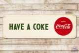 1947 Drink Coca-Cola w/ Privilege Panel Metal Sign TAC 8.75