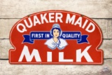 Quaker Maid Milk Single Sided Porcelain Sign TAC 9