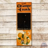 1932 Drink Orange-Crush Metal Menu Board Sign TAC 6.5