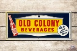 Old Colony Beverages Embossed Metal Sign TAC 8.75