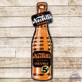 Drink Nesbitt's of California 5c Die Cut Metal Sign TAC 6.5