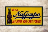Drink NuGrape Embossed Metal Sign TAC 8.9