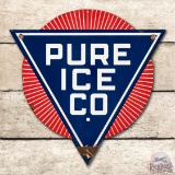 Pure Ice Company Die Cut Porcelain Sign TAC 8