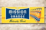 Mission Orange of California w/ Bottles Metal Sign TAC 8.5