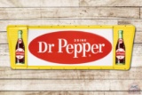 6' Drink Dr. Pepper 3 Piece Embossed Tin Sign & Bottles TAC 8.75