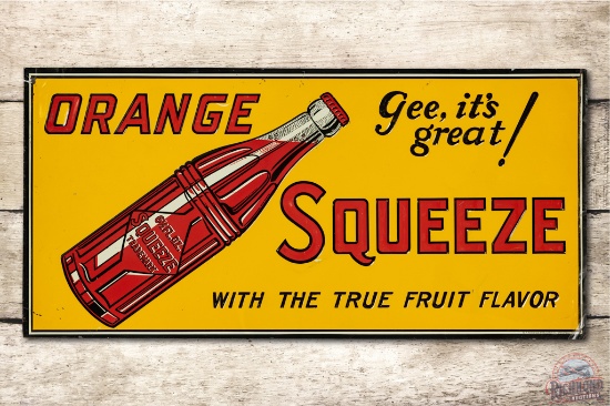Orange Squeeze Gee It's Great! Embossed Tin Sign