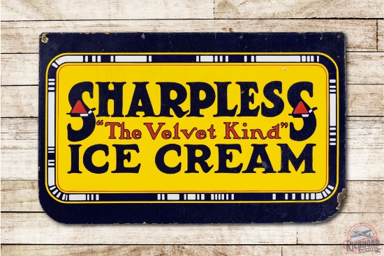 4' Sharpless Ice Cream The Velvet Kind Porcelain Sign