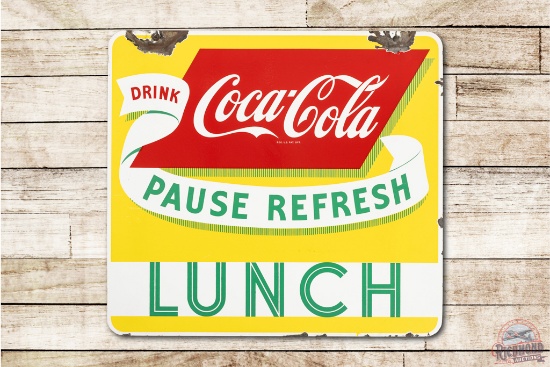 Drink Coca Cola Pause Refresh Lunch DS Porcelain Sign