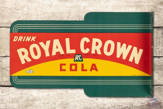 Drink Royal Crown RC Cola Tin Flange Sign