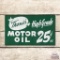 Thoni's High Grade Motor Oil 25c Double Sided Porcelain Sign