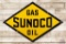 6' Sunoco Gas Oil Die Cut Porcelain ID Sign