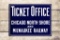 Chicago North Shore & Milwaukee Railway Porcelain Flange Sign