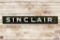 9' Sinclair Two Piece Tanker Truck Sign w/ Shadowed Letters & Original Frame