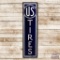 6' US Tires Vertical Porcelain Sign w/ Wood Frame