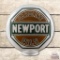 Circa 1920's Newport Gasoline Oils One Piece Etched Gas Pump Globe