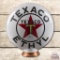 1930's Texaco One Piece Cast Black T Logo Gas Pump Globe