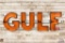 7' Gulf Porcelain Neon Sign