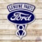 Ford V8 Genuine Parts Die Cut Double Sided Porcelain Sign
