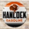 5' Hancock Gasoline Double Sided Porcelain ID Sign w/ Rooster