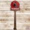 6' Frontier Rarin' To Go! Porcelain Sign w/ Original Frame & Pole