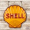 4' Shell Pecten Die Cut Double Sided Porcelain Neon Sign