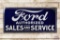 5' Ford Authorized Sales & Service Porcelain Sign