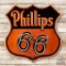 1957 4' Phillips 66 Embossed Porcelain Neon Shield Sign