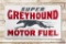 5' Super Greyhound Motor Fuel Double Sided Porcelain Sign