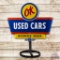 NOS Chevrolet OK Used Cars Authorized Dealer Double Bullnose Porcelain Sign