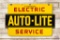 4' Auto-Lite Authorized Electric Service Die Cut Double Sided Porcelain Sign
