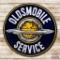 5' Oldsmobile Service w/ Earth Logo Dealership Porcelain ID Sign
