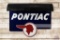 4' Pontiac Full Feather Dealership Die Cut Double Sided Porcelain Lighted Hood Sign