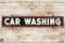 6' DX Car Washing Self Framed Porcelain Sign