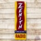 5' Zenith Long Distance Radio Porcelain Sign