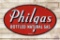 Phillips 66 Philgas Bottled Natural Gas Double Sided Porcelain Oval Sign