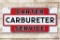 Carter Carburetor Service Double Sided Porcelain Sign