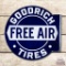 Goodrich Tires Free Air Die Cut Porcelain Flange Sign