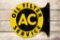 1945 AC Oil Filter Service Tin Flange Sign