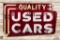 6' Ford Quality Used Cards Double Sided Porcelain Neon Sign