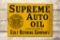 Gulf Refining Supreme Auto Oil (Yellow) Porcelain Flange Sign
